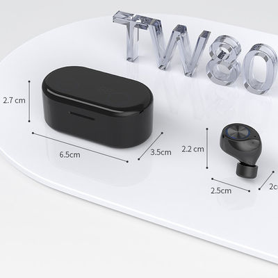 Наушники касания TW80 55mAh Sweatproof синий зуб отпечатка пальцев
