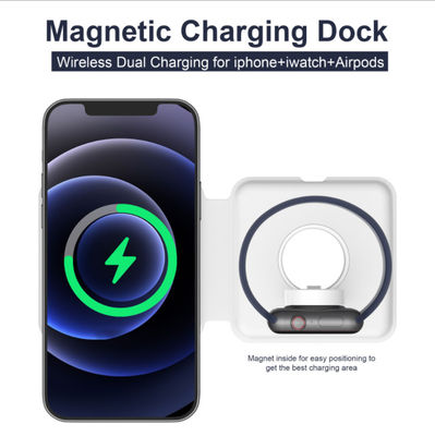 Супер тонкое складное 15W 2 в 1 беспроводном заряжателе дуо Magsafe