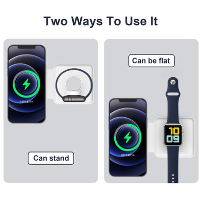 15W 2 в 1 беспроводном заряжателе дуо Magsafe на iPhone 12