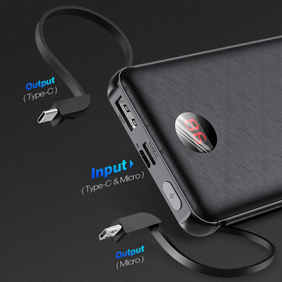 банк силы кабеля USB Pin 10000mAh 8 микро- встроенный с дисплеем LCD