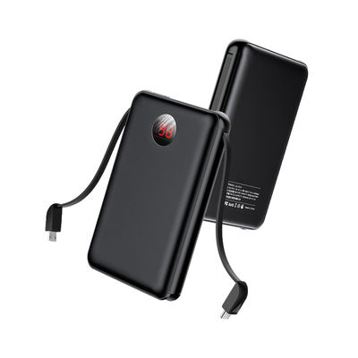 LCD показывает встроенный банк 10000mAh силы кабеля для андроида
