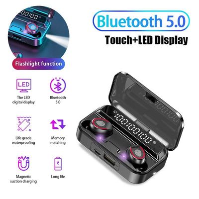 Стерео радиотелеграф бесшнуровое Bluetooth Earbuds игры V5.1 с проблесковым светом